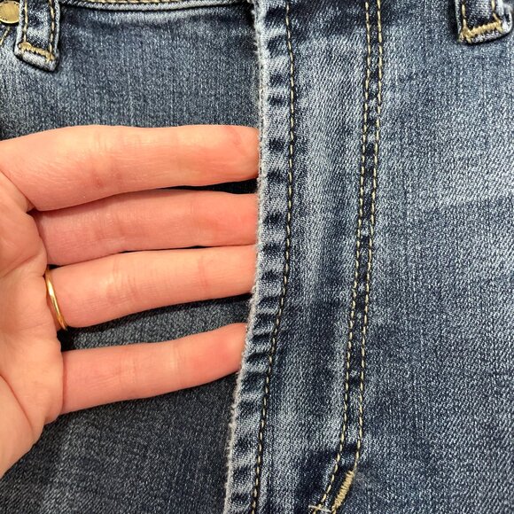 ARTICLES OF SOCIETY Heather High Rise Ripped Crop Skinny Jeans Dark Wash Cropped - Picture 10 of 16